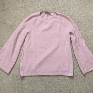 Pink sweater like slight bell sleeves